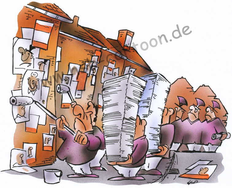 Cartoon: Wahlplakate 1