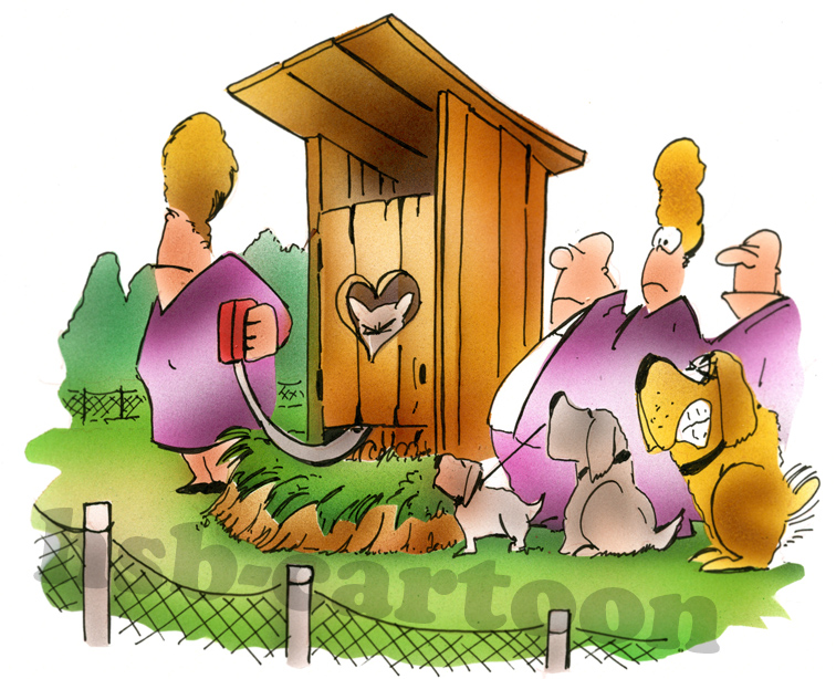 Cartoon: Hunde WC 1
