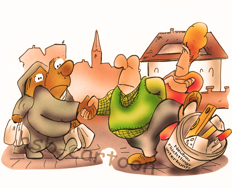 Cartoon: Flüchtlingsaufnahme 1