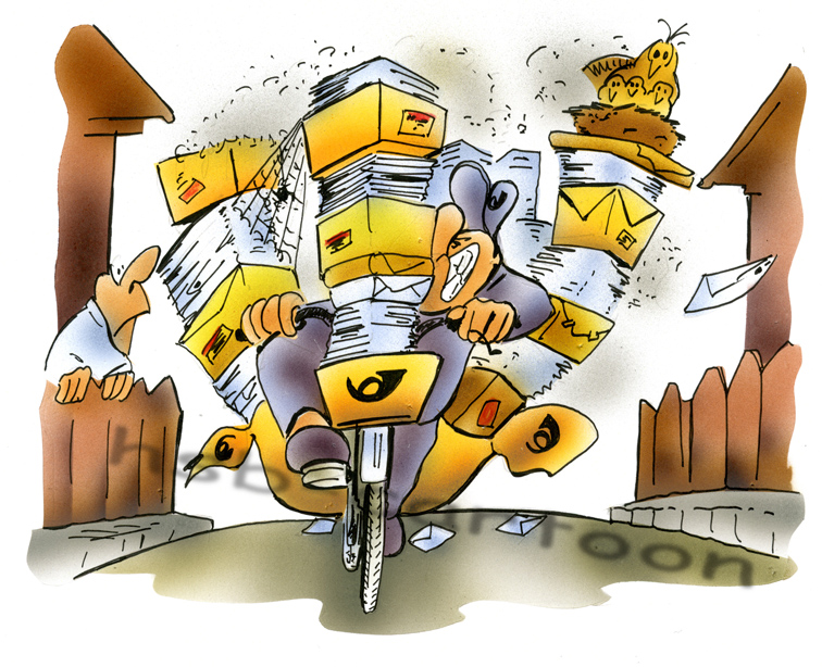 Cartoon: Postbote 1