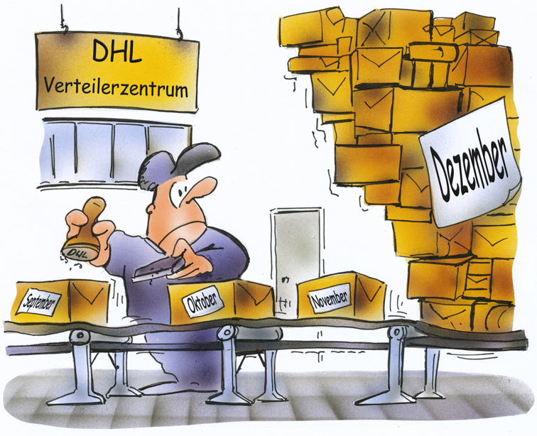 Cartoon: Post  Weihnachtsstress 1