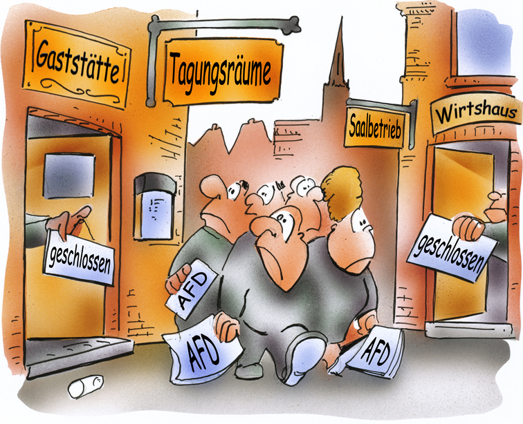 Cartoon: AFD Wirtschaftsflüchtlinge 1