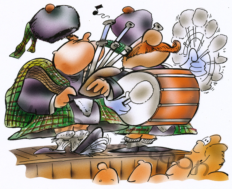 Cartoon: Schottenmusik 1