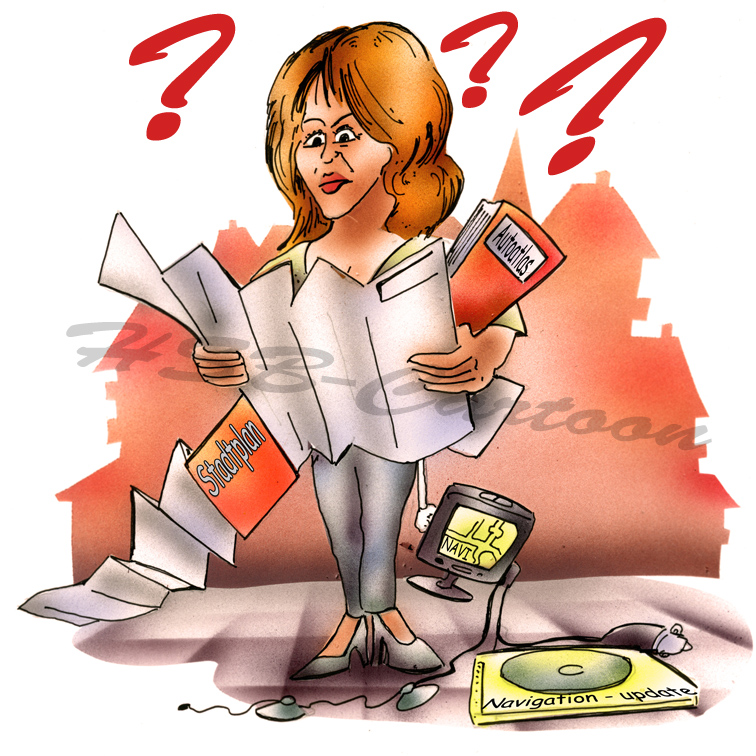Illustration: Frauen und Stadtpläne 1