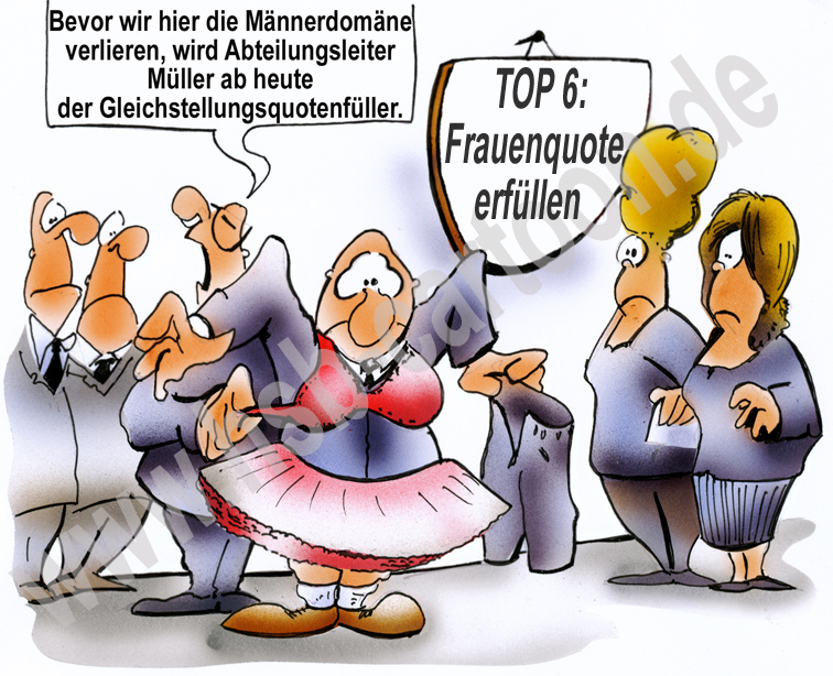 Karrikatur: Frauenquote 1