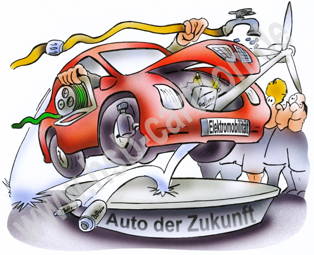 Karrikatur: Zukunftsauto 1