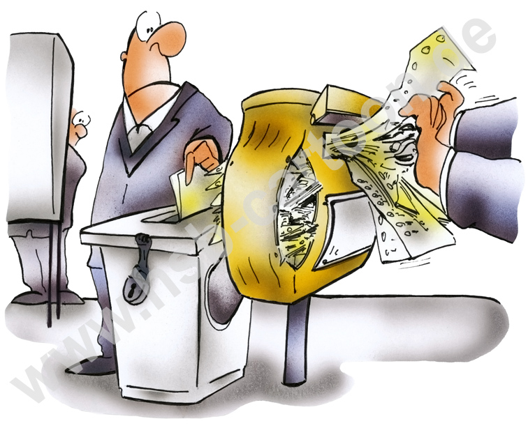 Caricature: Briefwahl 1