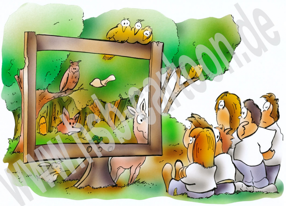 Karrikatur: Waldschule 1