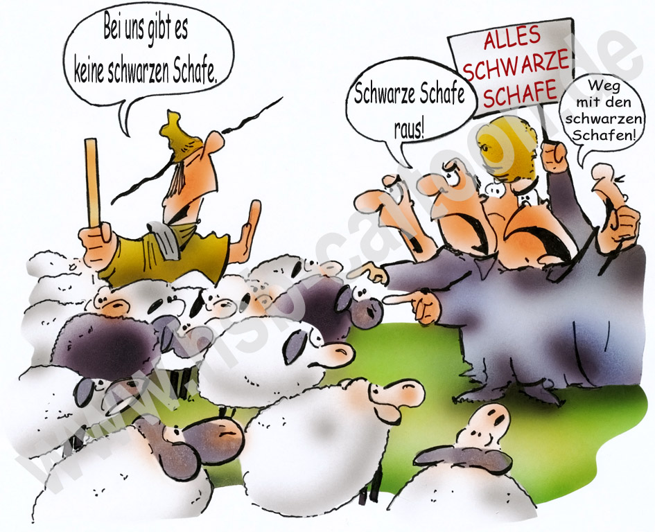 Caricature: Schwarze Schafe 1