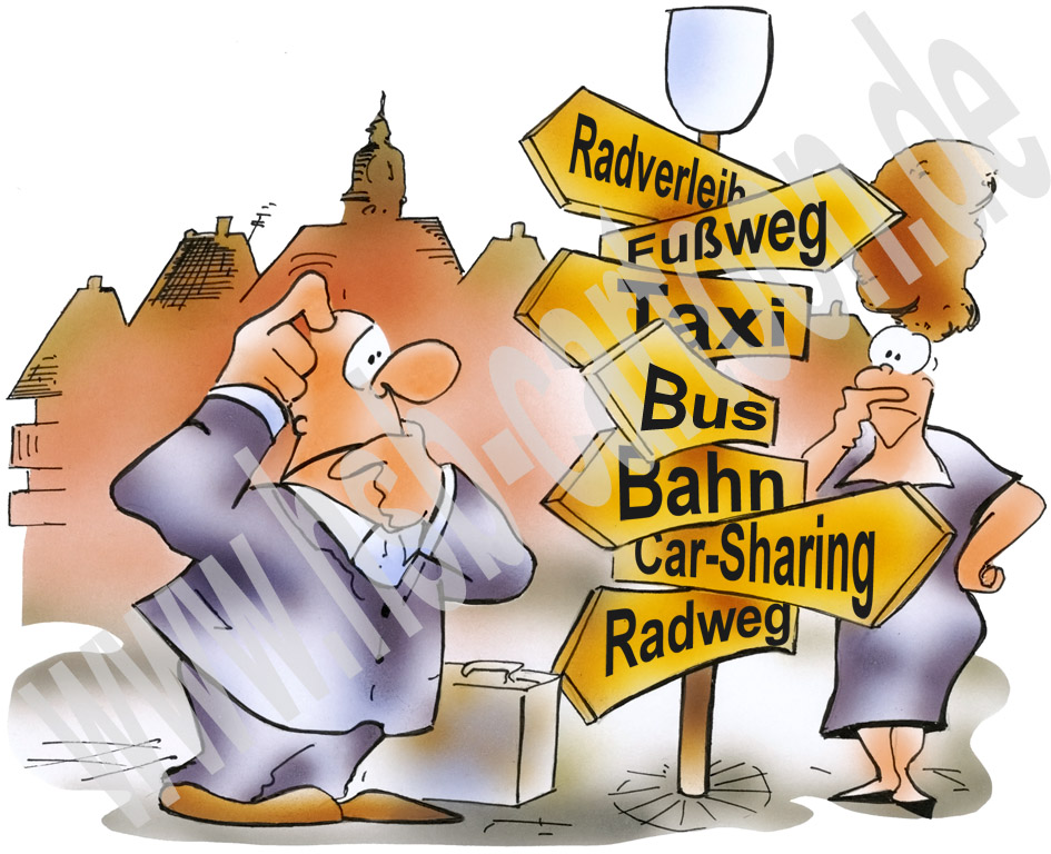 Caricature: Mobilität 1