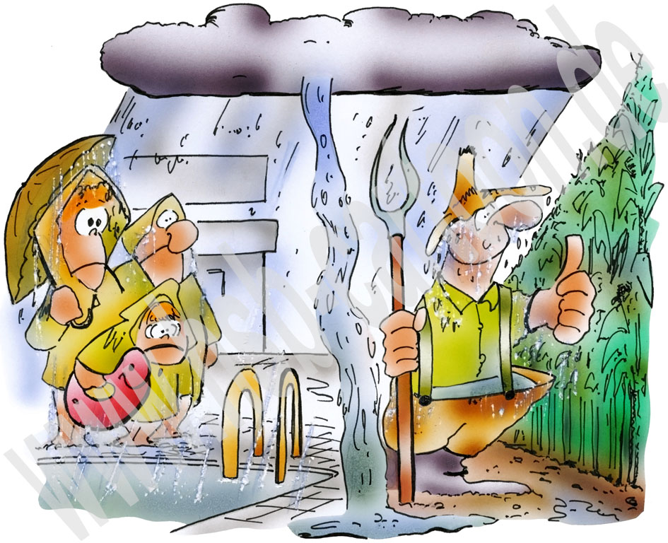 Karrikatur: Sommerwetter 1