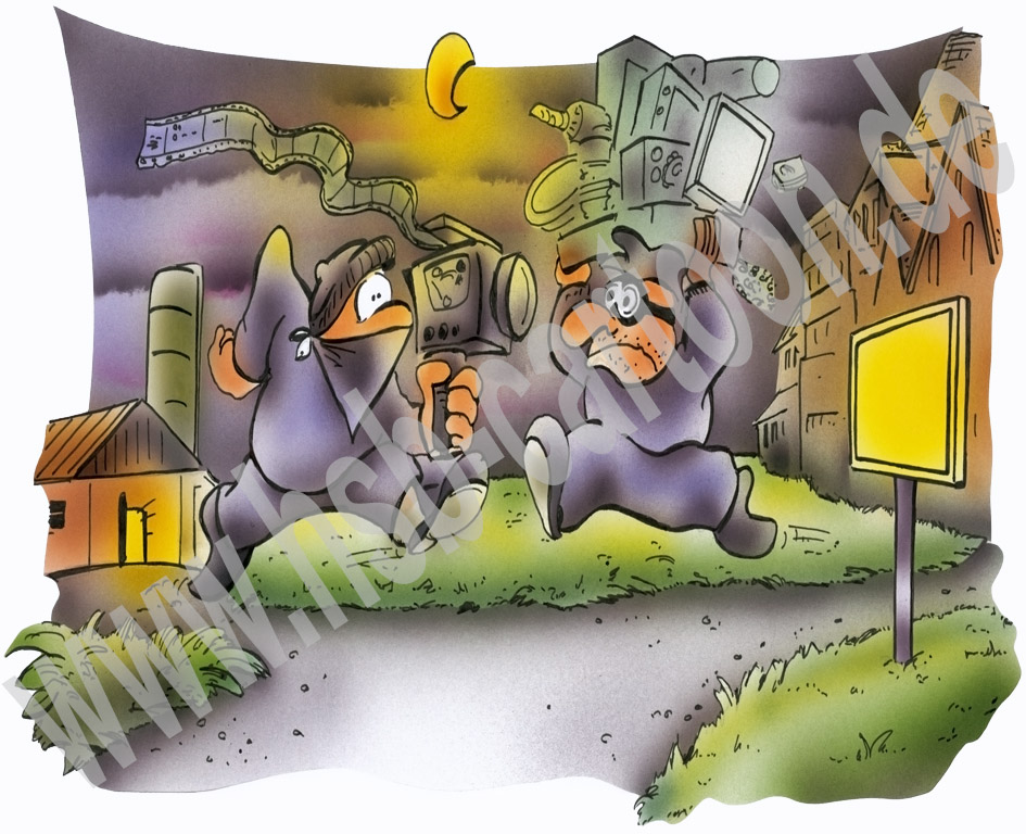 Caricature: Einbrüche 1