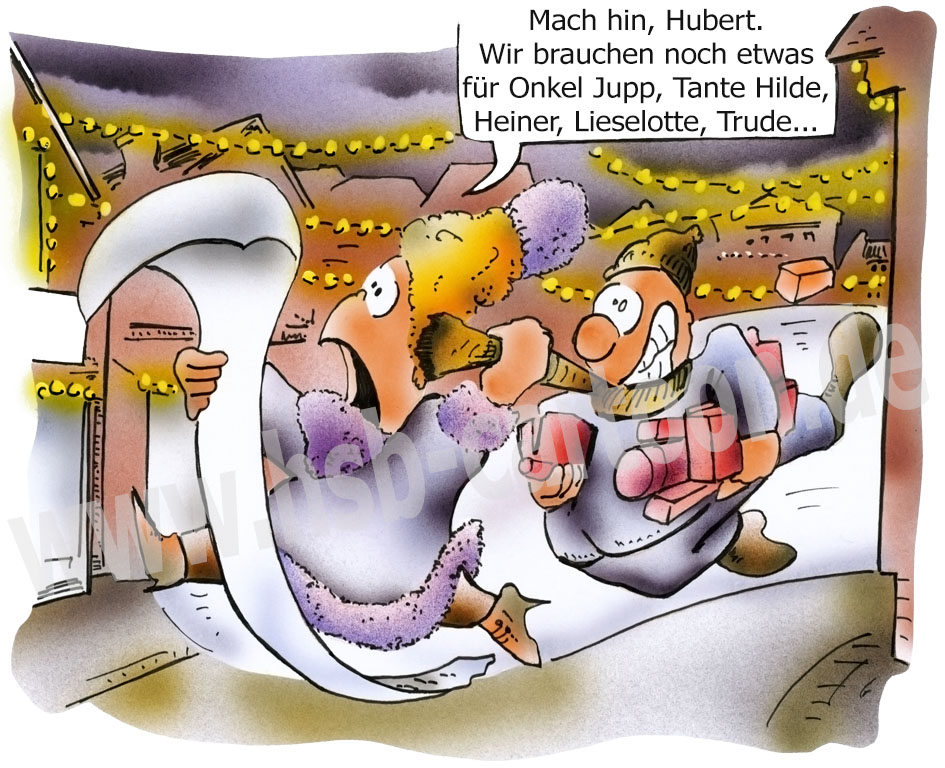 Caricature: Weihnachtsendspurt 1