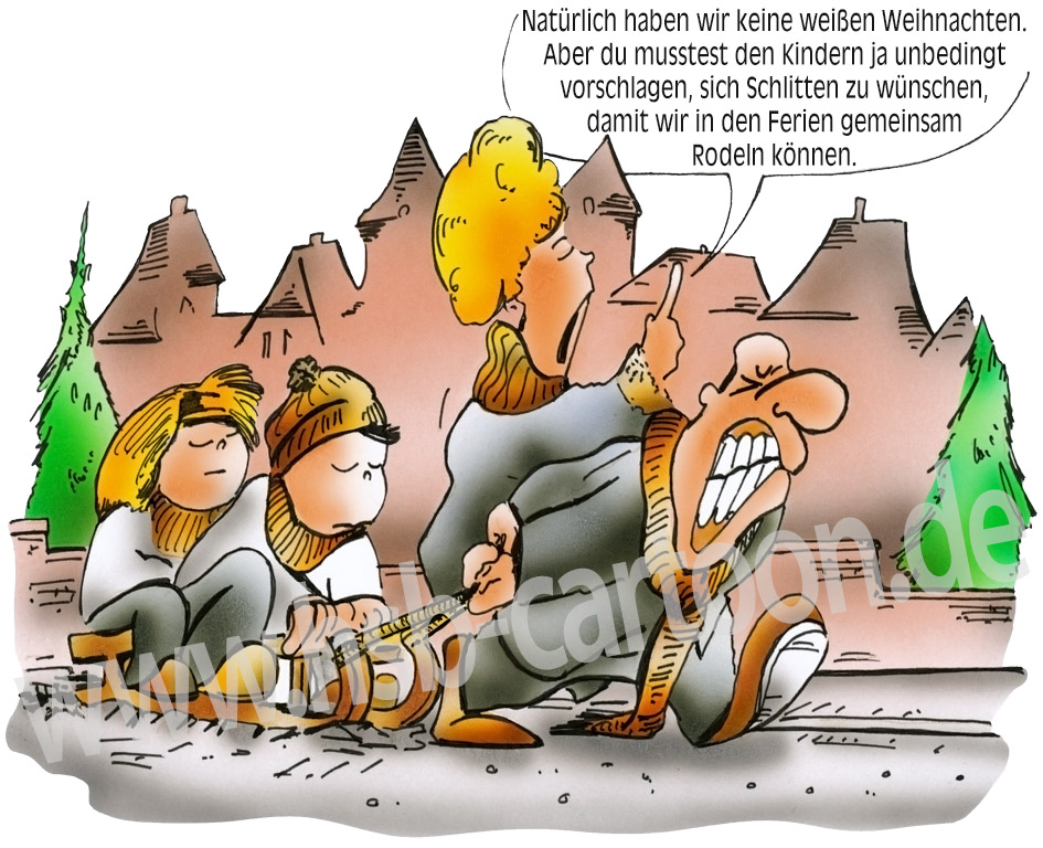 Karrikatur: Schlitten 1