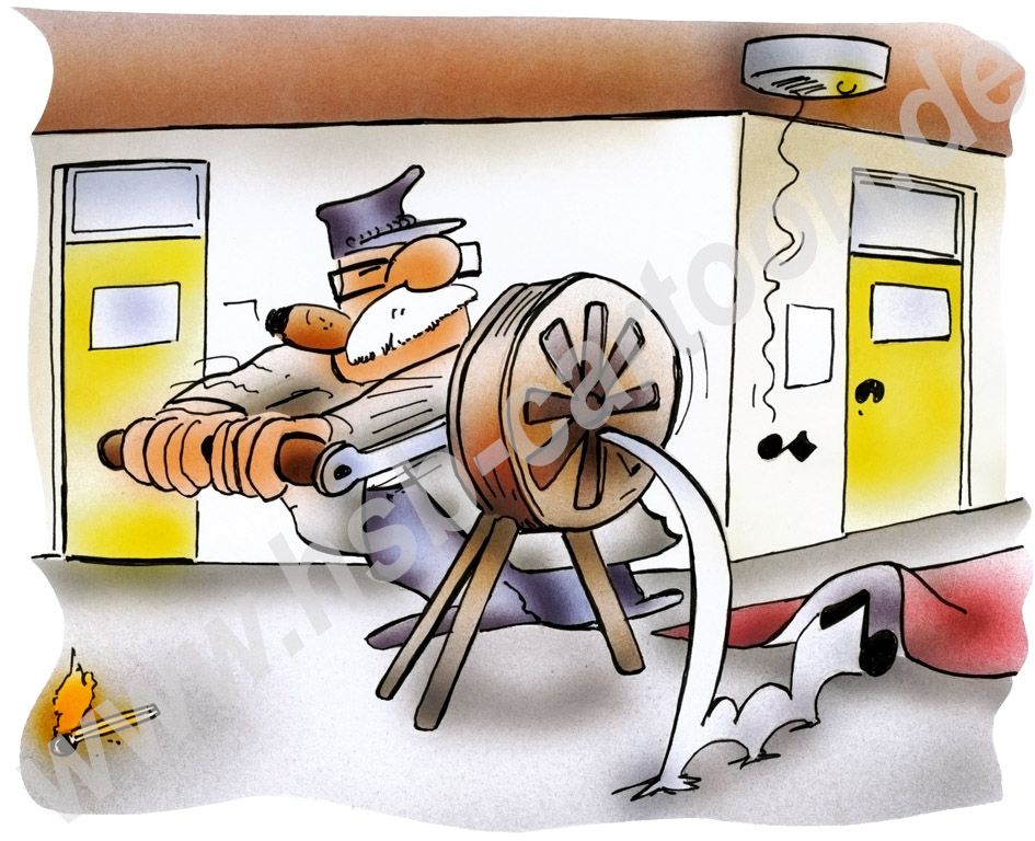 Caricature: Rauchmelder 1