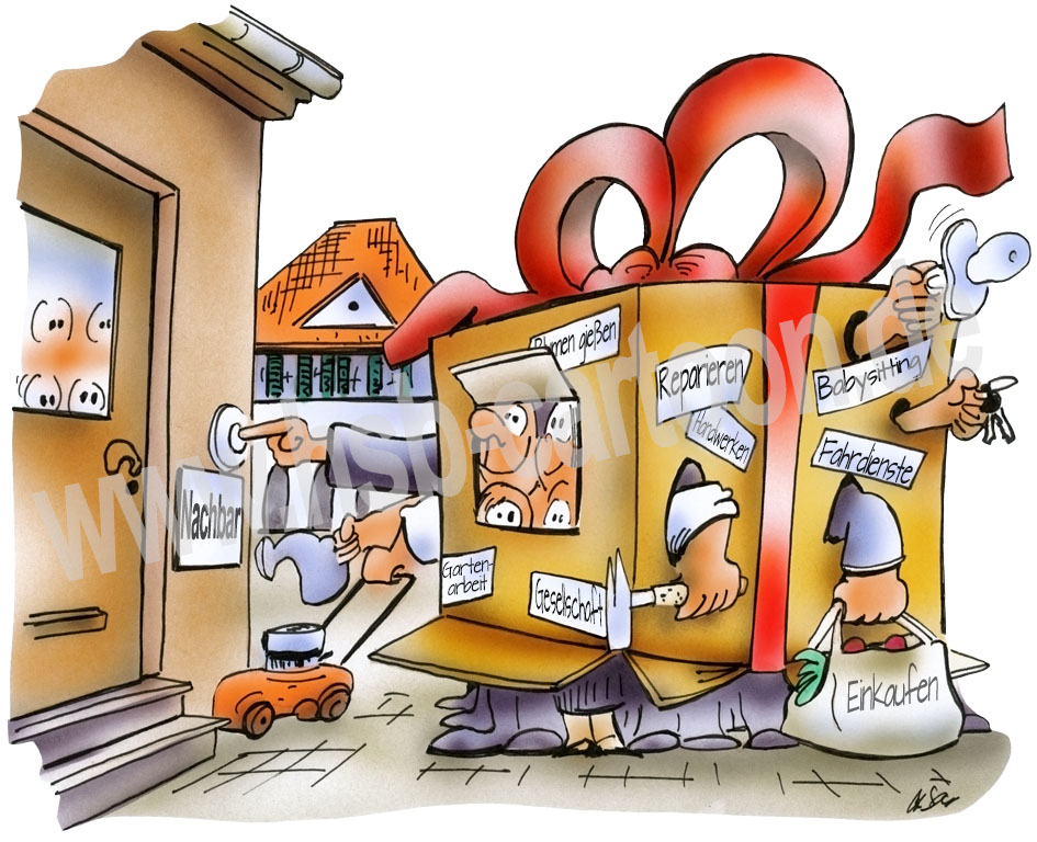 Cartoon: Nachbarschaftshilfe 1