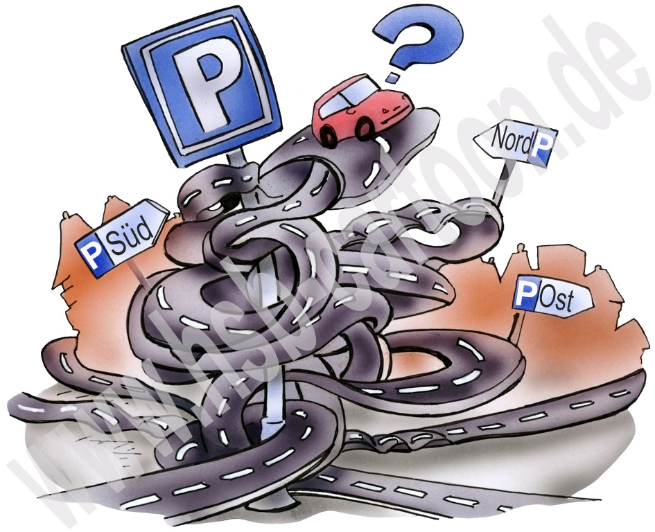Cartoon: Parkplatzsuche 1