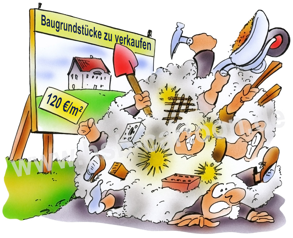 Karrikatur: Baugrundstück 1