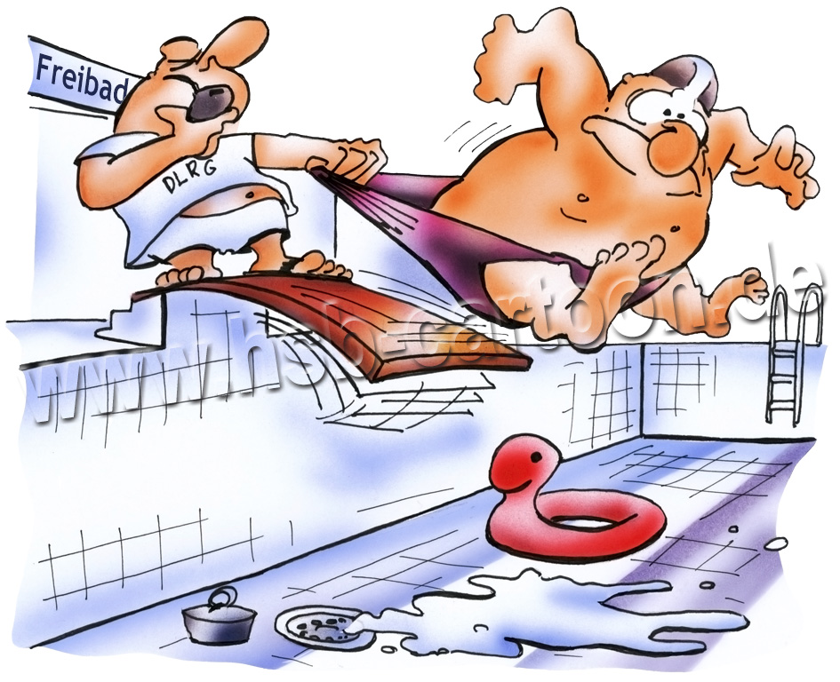 Cartoon: Ende Freibadsaison 1