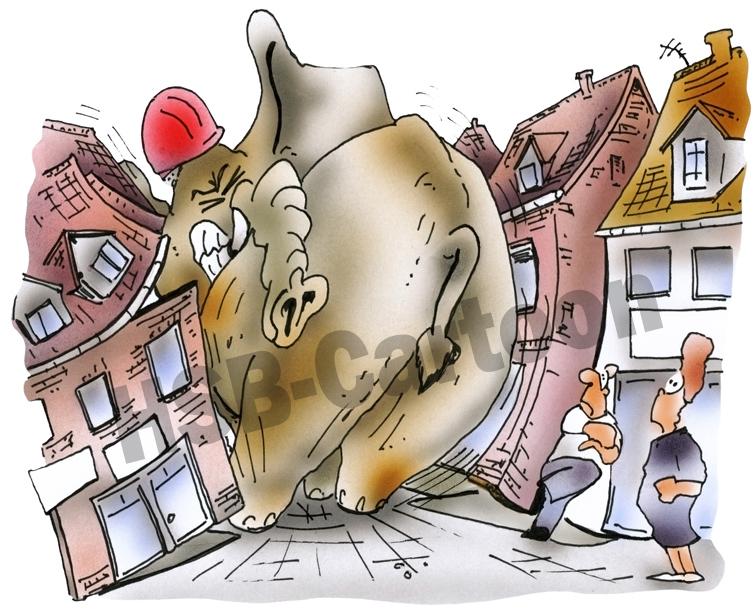 Cartoon: LKW-fant in der Stadt 1