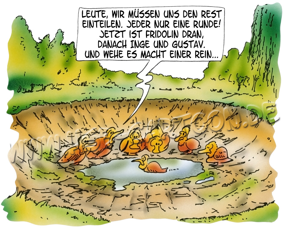 Cartoon: Das letzte Wasserloch 1