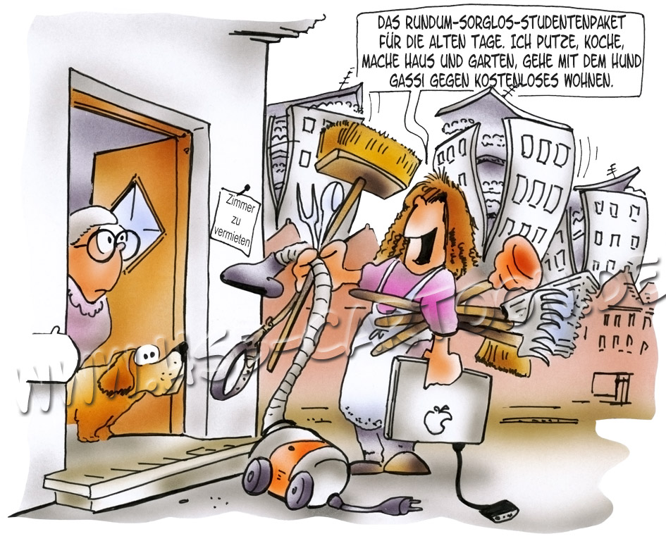 Caricature: Studentenbude 1