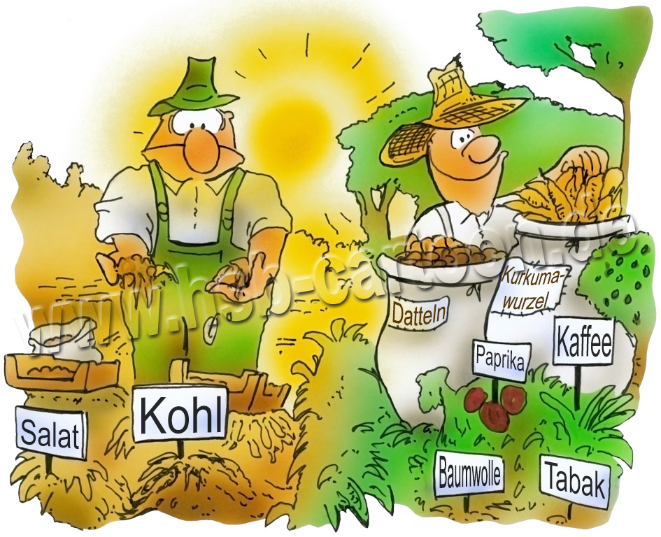 Caricature: Gemüseanbau 1