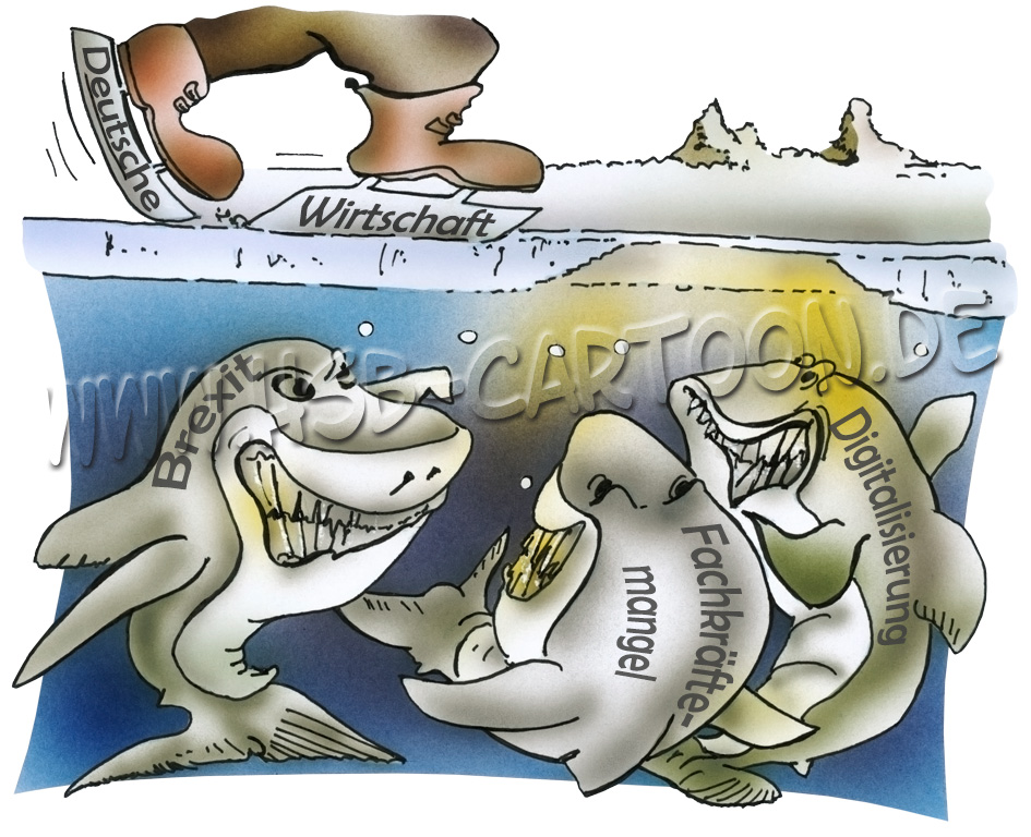 Cartoon: drohender Wirtschaftswinter 1