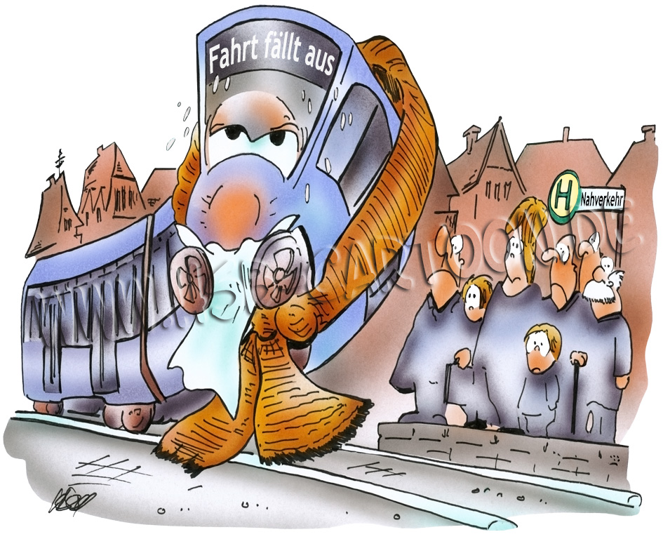 Cartoon: Personalnot ÖPNV 1