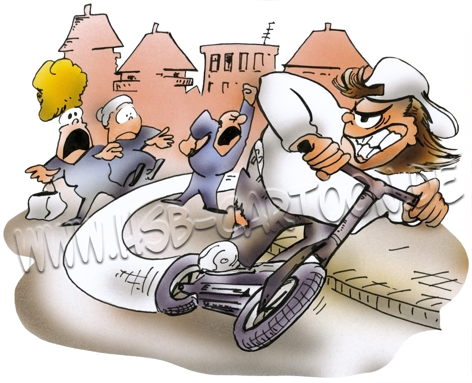 Cartoon: E-scooter 1