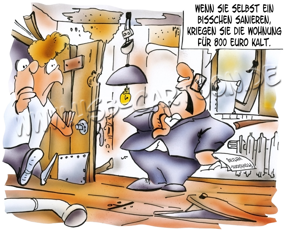 Cartoon: Wohnungsnot 1