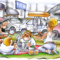 Ferienstart auf der Autobahn
