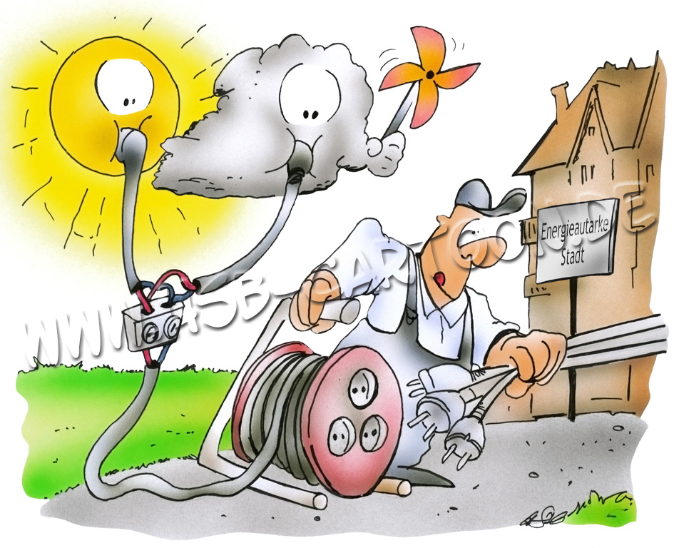 Cartoon: Energieautarke Stadt 1