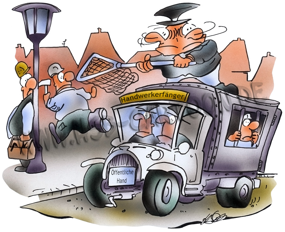 Cartoon: Handwerkermangel 1