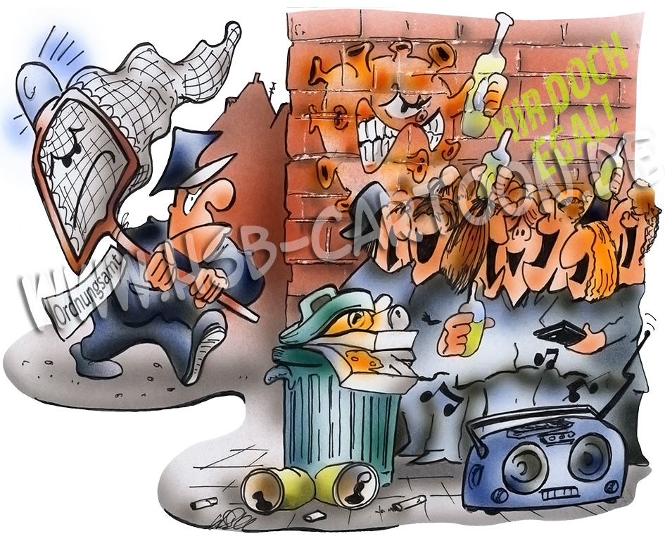 Cartoon: Coronaparty 1