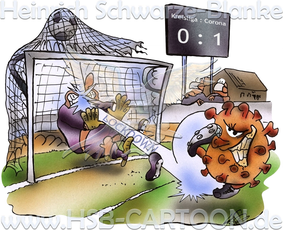 Cartoon: Kreisliga in Coronazeiten 1
