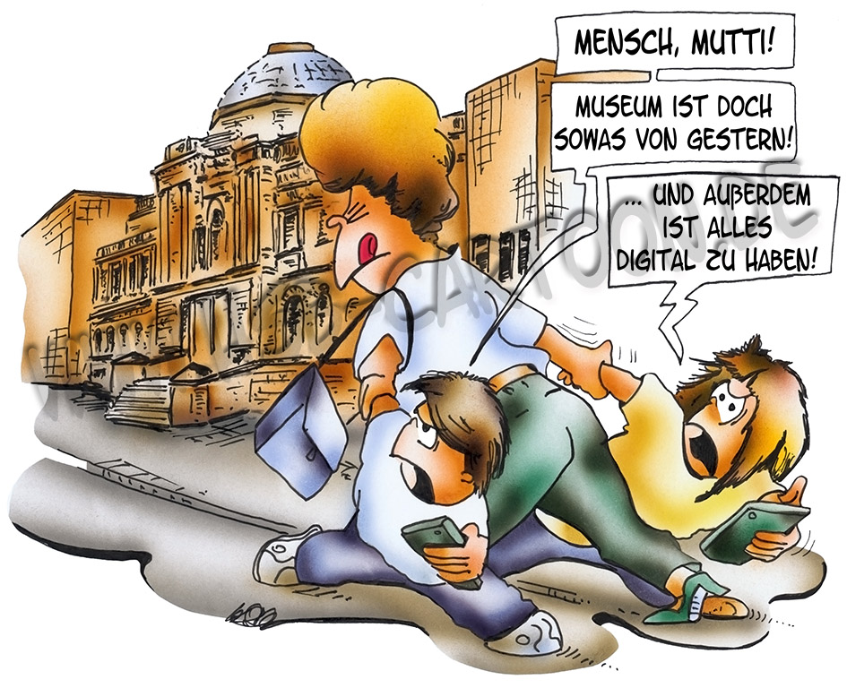 Cartoon: Museumsbesuch 1
