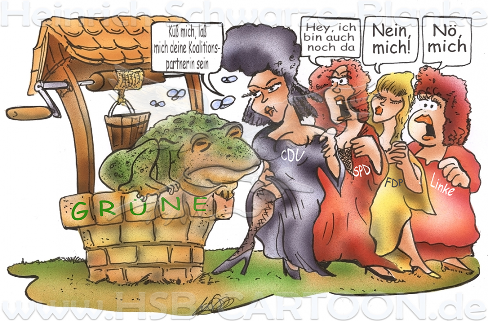 Cartoon: grüne Koalitionspartner 1