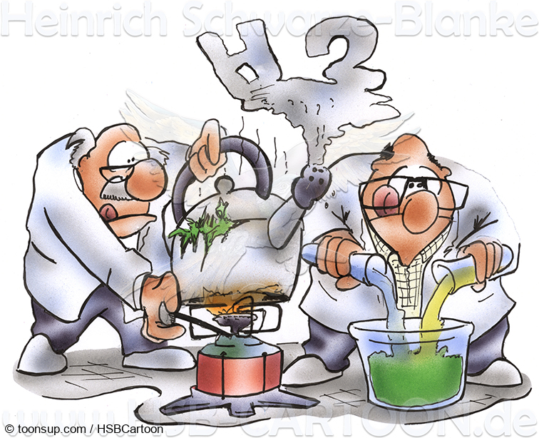 Cartoon: Wasserstoffherstellung 1