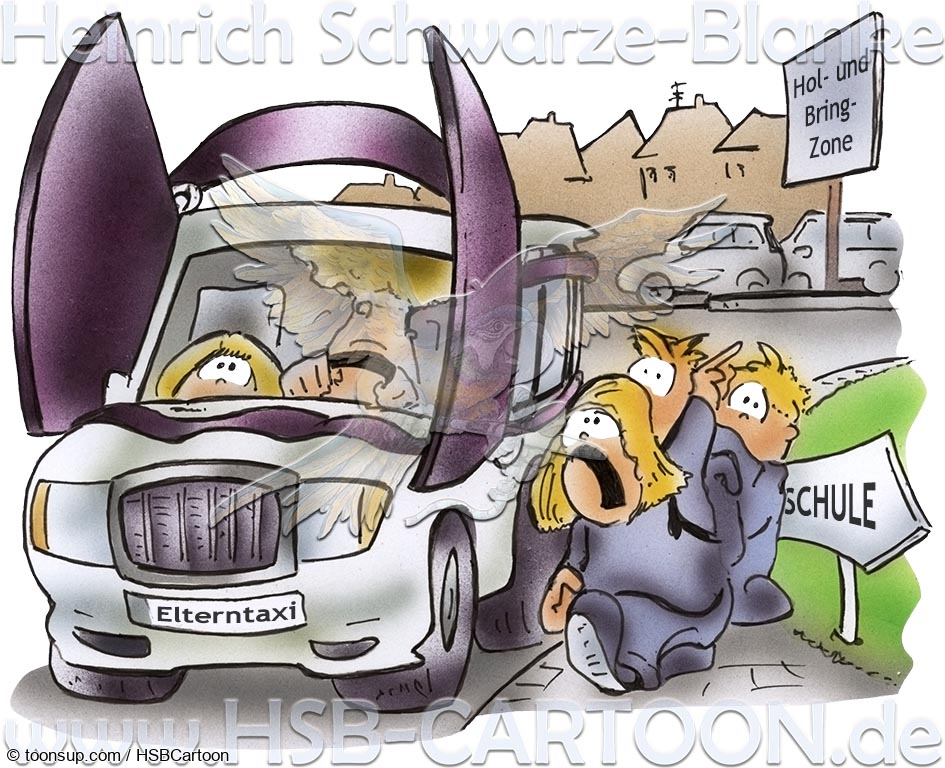 Cartoon: Elterntaxi 1
