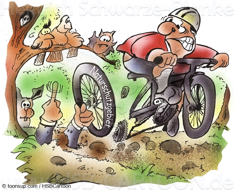 Cartoon: Mountainbike 1