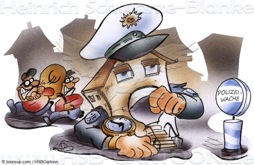 Cartoon: Polizeiwache 1