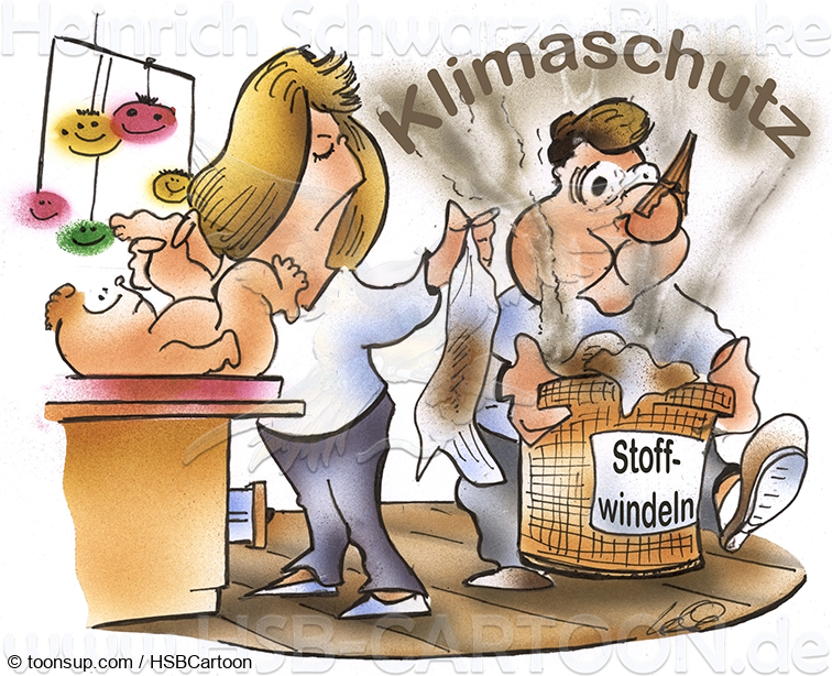 Cartoon: Umweltschutz im Säuglingsalter 1