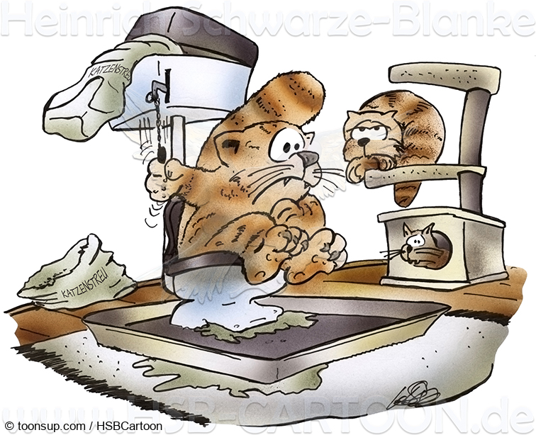 Cartoon: Katzenklo 1