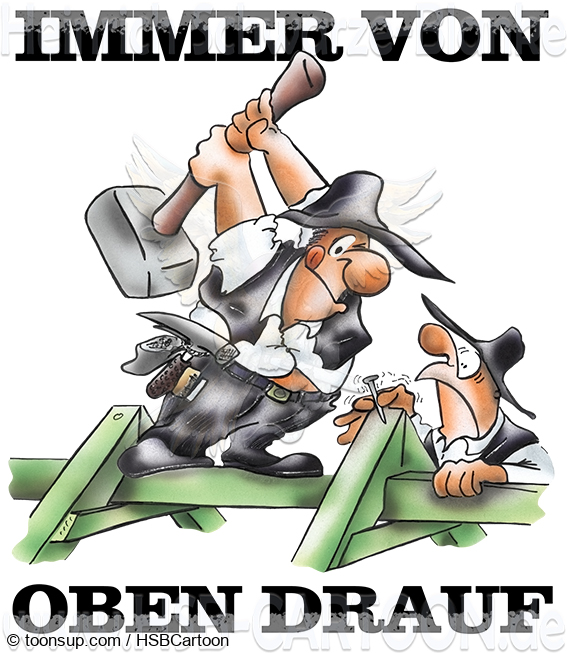 Cartoon: Im von oben drauf 1