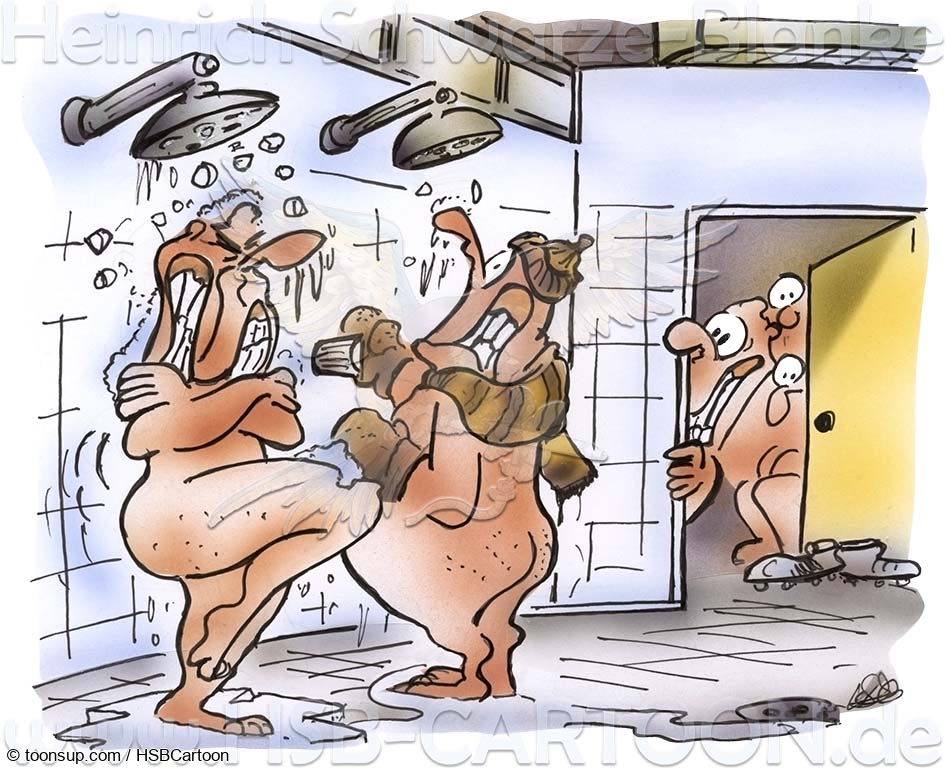 Cartoon: Kalt duschen 1