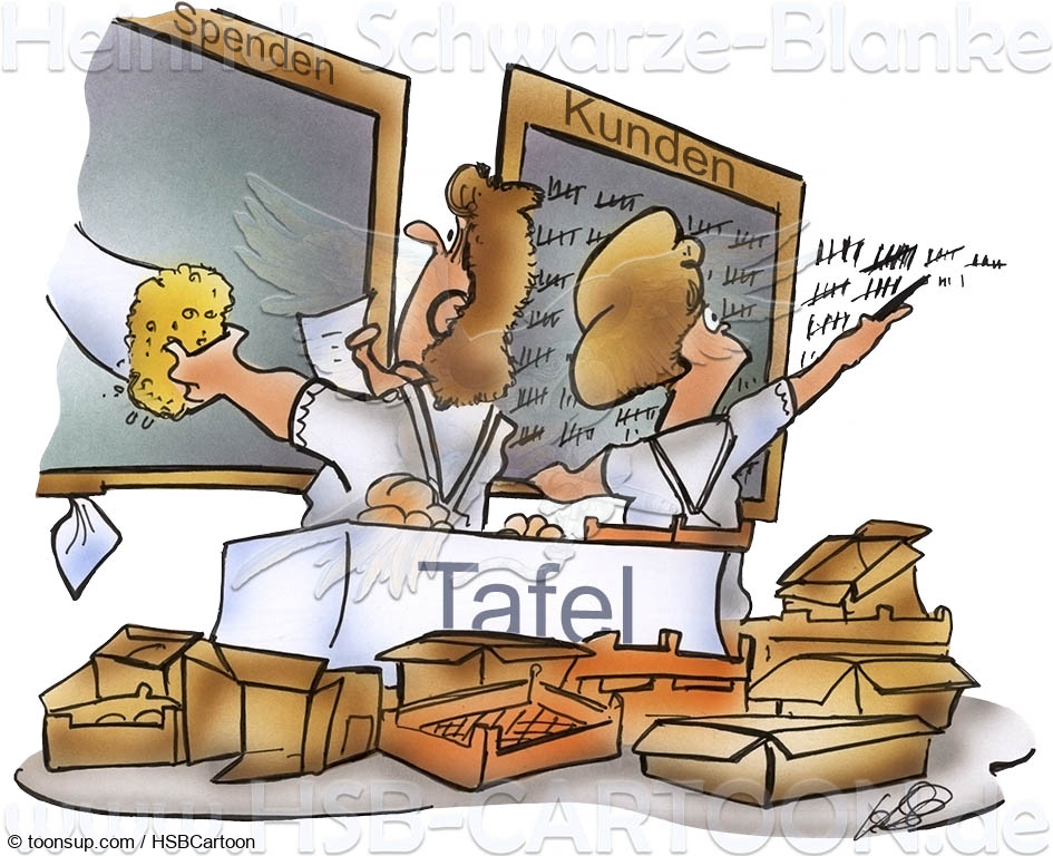 Cartoon: Tafeln in Deutschland 1