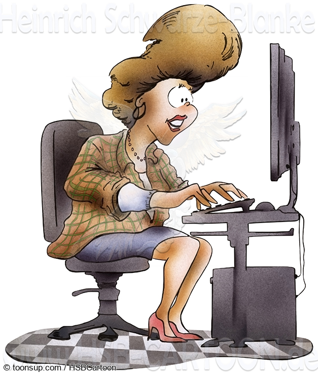 Cartoon: Arbeitsplatz Computer 1