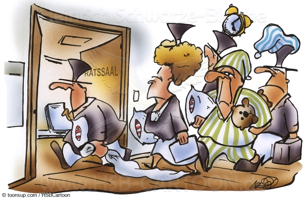 Cartoon: Ratssitzung 1