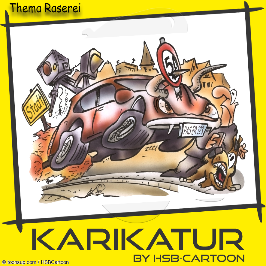 Cartoon: Der Raser 2